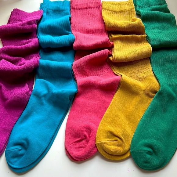 51Twenty Accessories - 51Twenty Retro Slouch Socks Neon Brights pick your color